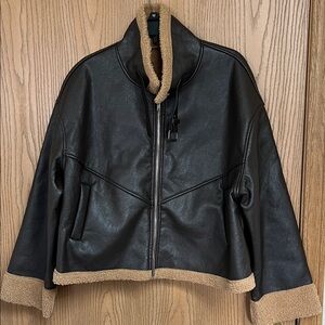Women's Black and Tan Jacket